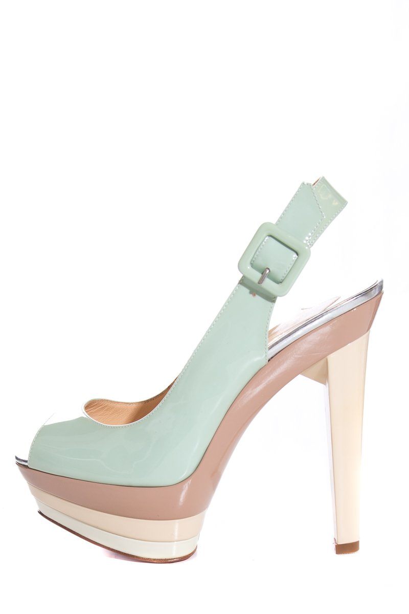 Christian Louboutin Multicolor Slingbacks SZ 36.5