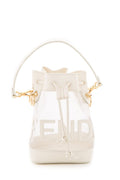 Fendi Mon Tresor White Mesh Bucket Bag