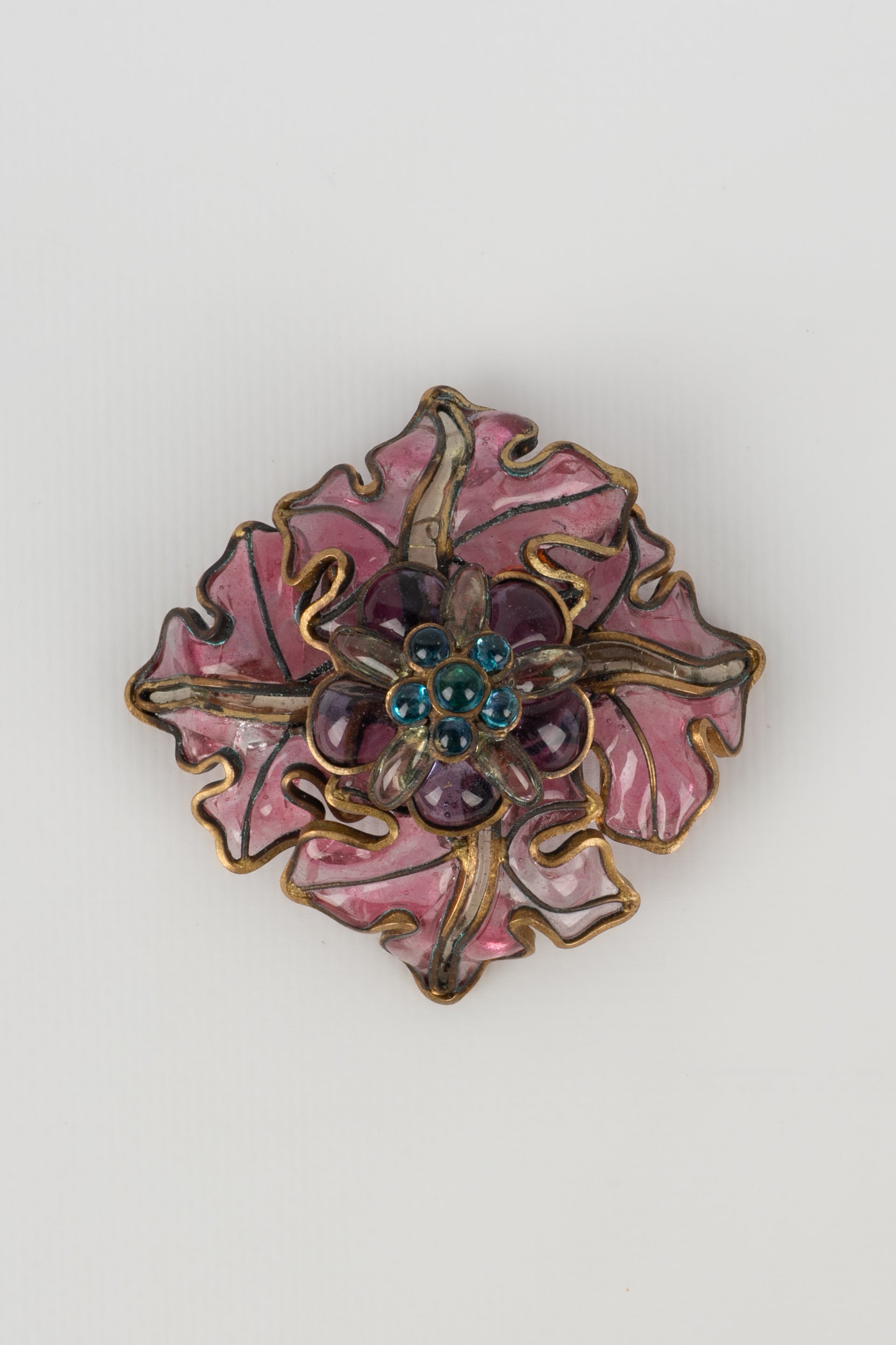 Broche en pÃƒÆ’Ã‚Â¢te de verre Chanel 1990s