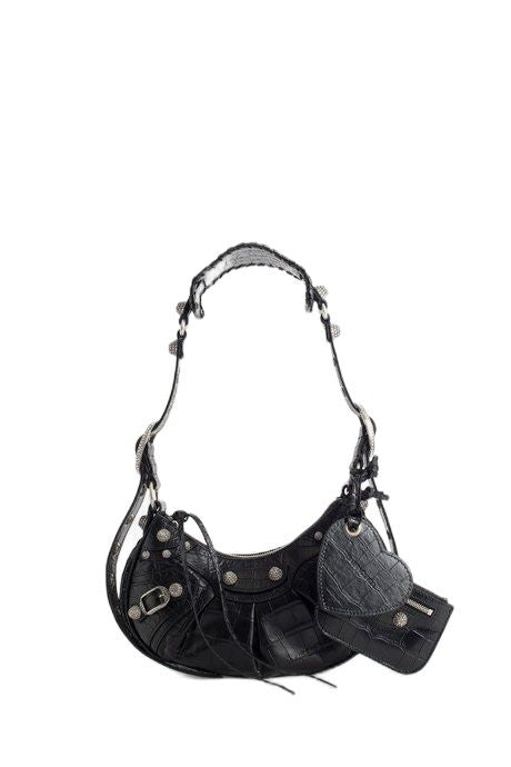 LE CAGOLE XS BLACK STUDDED BAG