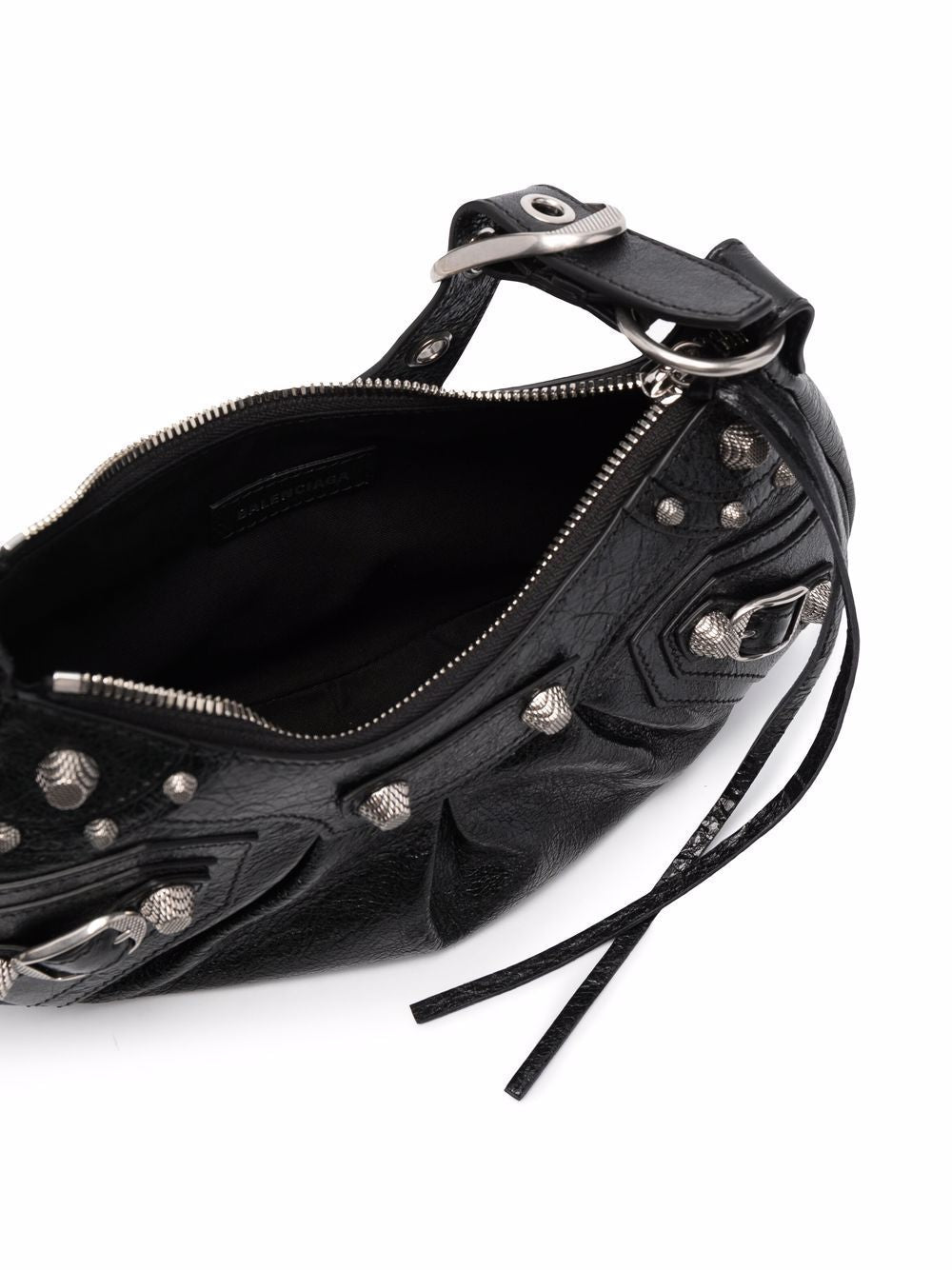 LE CAGOLE XS BLACK STUDDED BAG