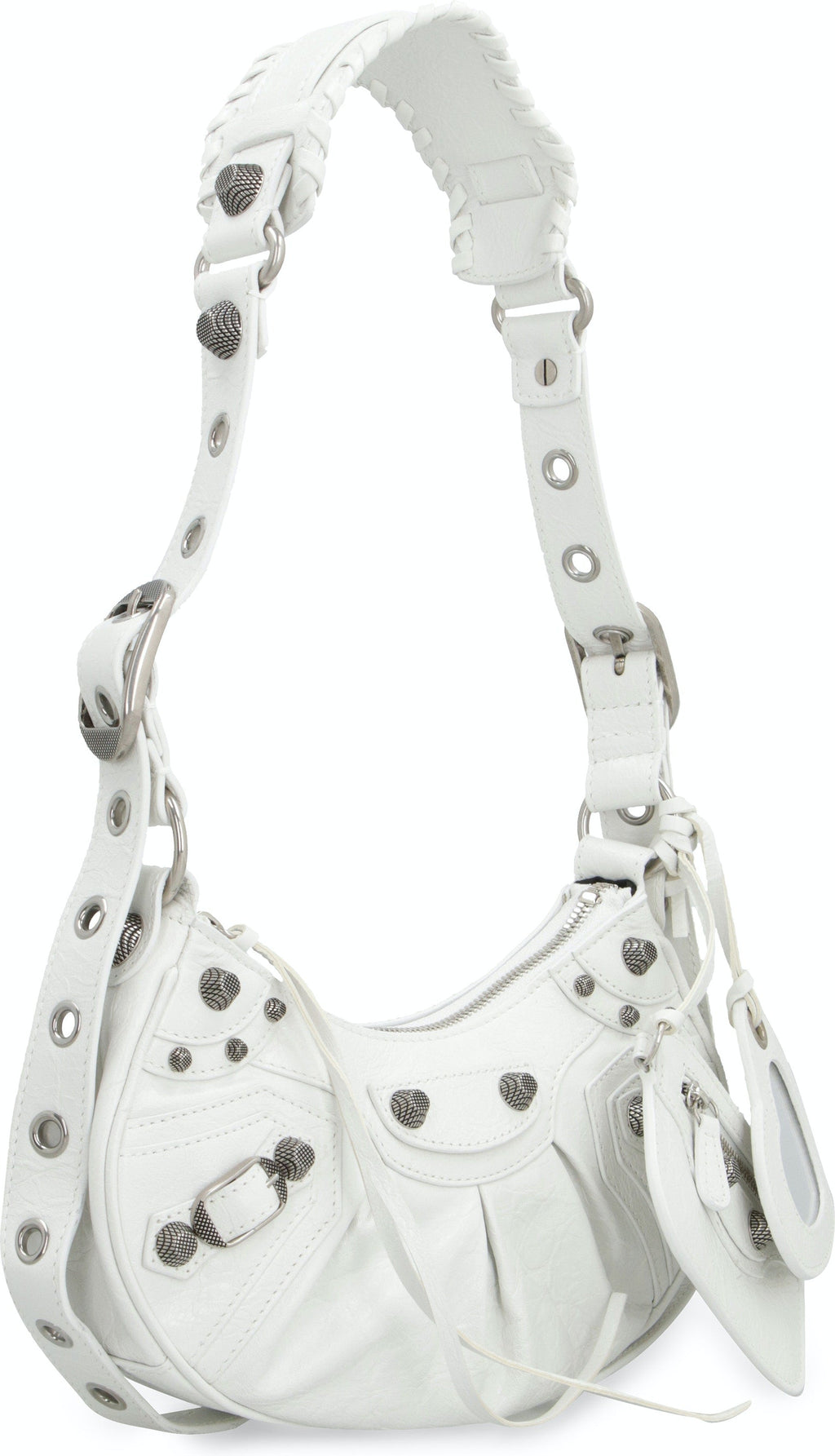 LE CAGOLE XS LEATHER SHOULDER BAG