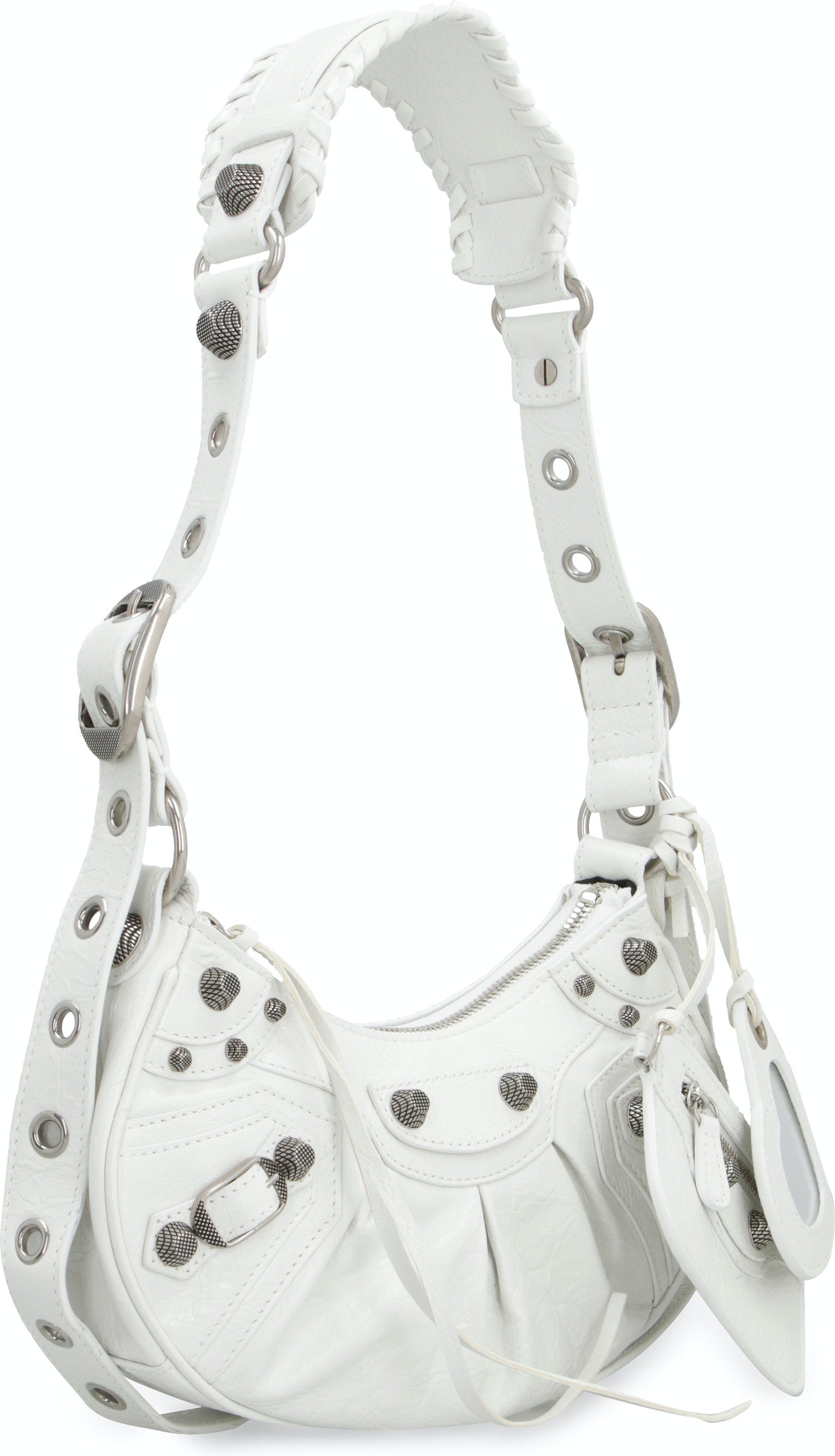 LE CAGOLE XS LEATHER SHOULDER BAG