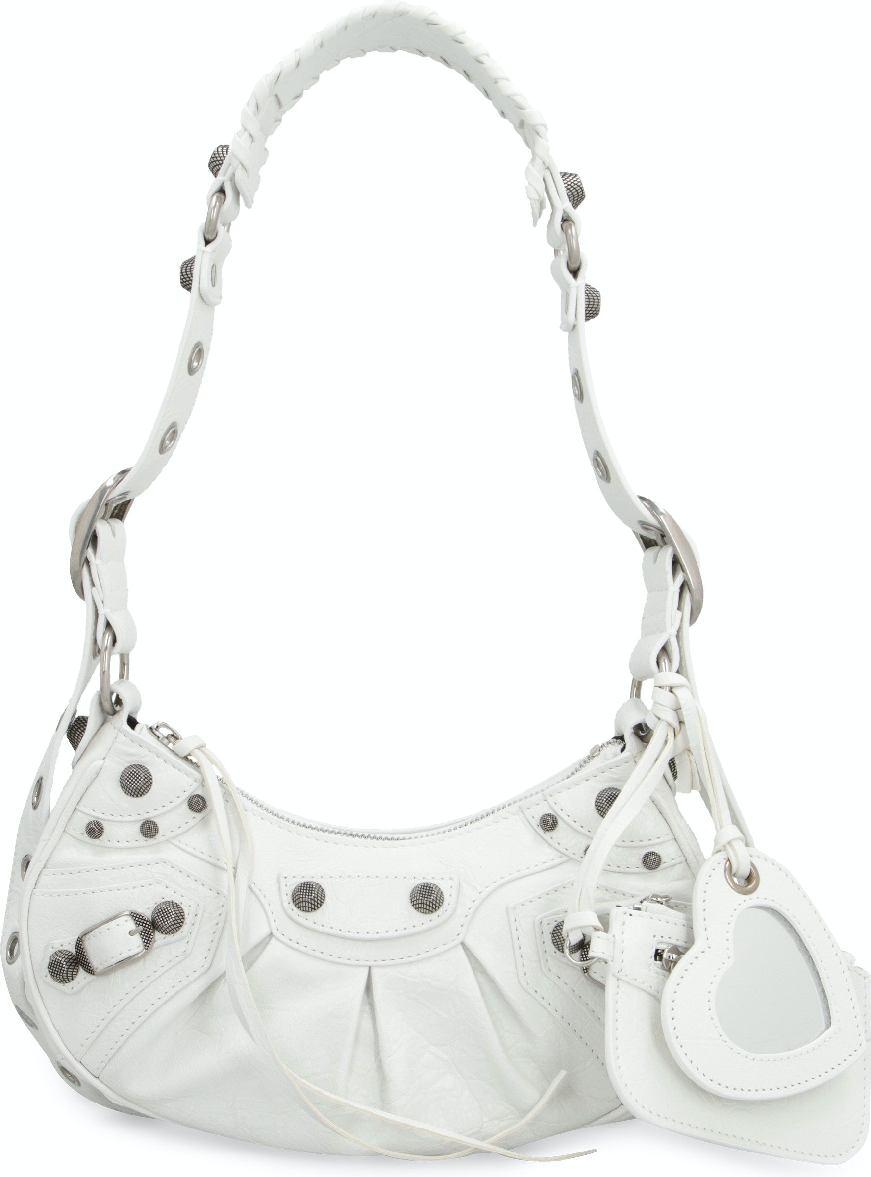 LE CAGOLE XS LEATHER SHOULDER BAG