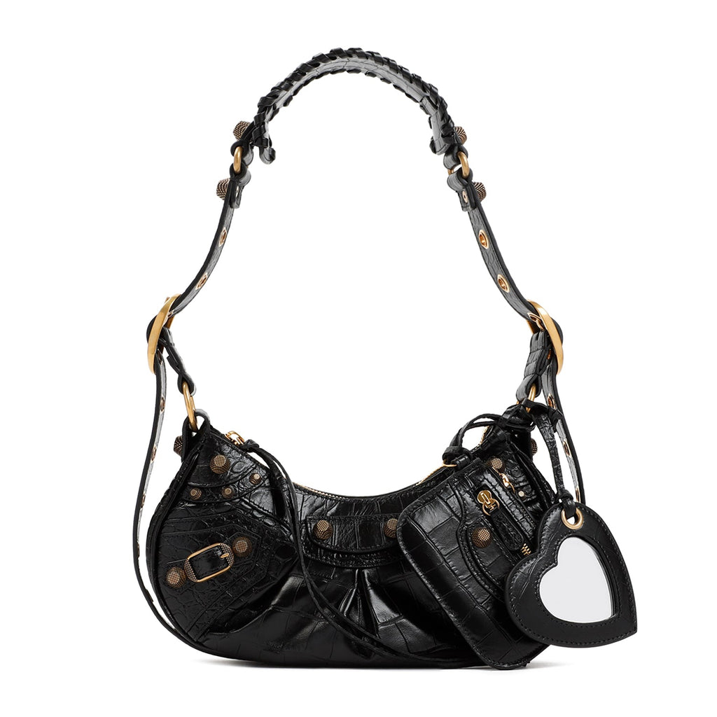LE CAGOLE XS LEATHER CROSSBODY BAG