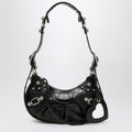 Balenciaga Le Cagole Xs Black Crocodile-Effect Mini Bag With Rhinestones Women