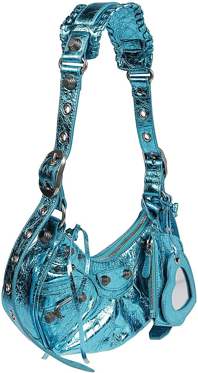 LE CAGOLE XS LEATHER SHOULDER BAG