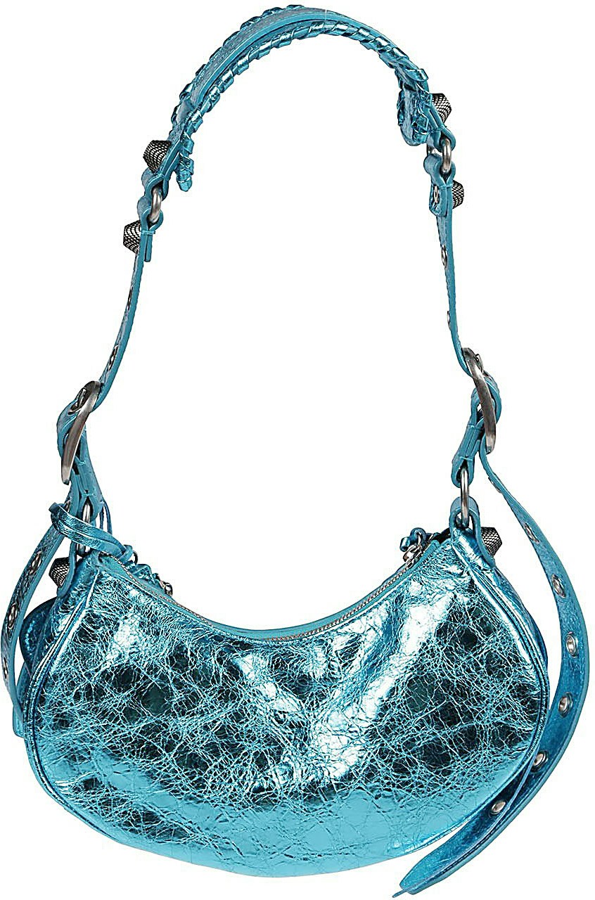 LE CAGOLE XS LEATHER SHOULDER BAG