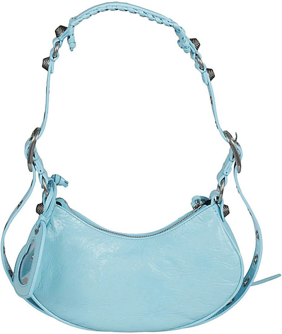 LE CAGOLE XS LEATHER SHOULDER BAG