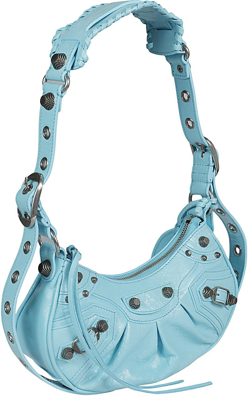 LE CAGOLE XS LEATHER SHOULDER BAG