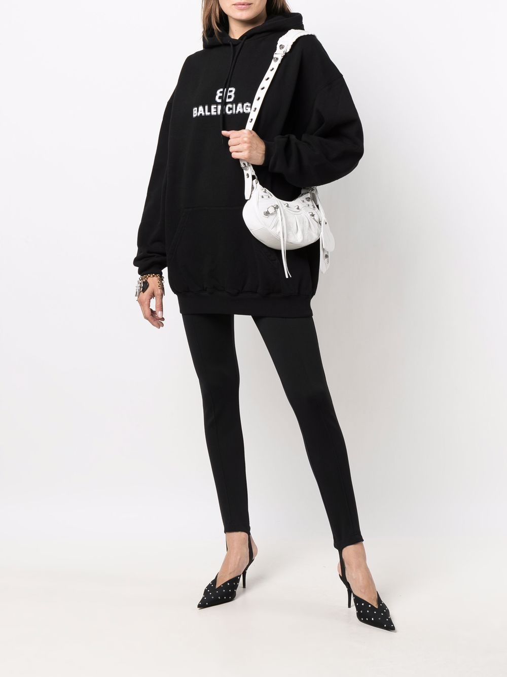 LE CAGOLE XS LEATHER SHOULDER BAG