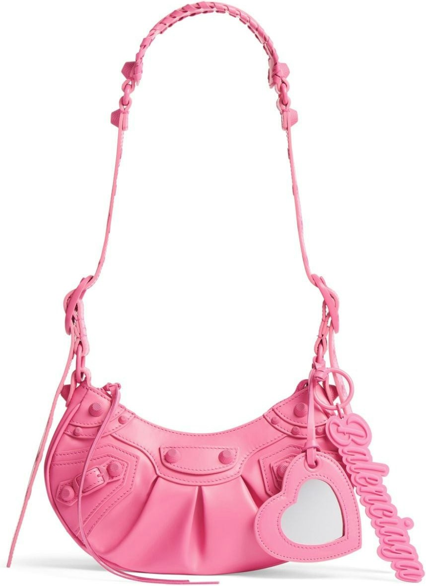 LE CAGOLE XS LEATHER SHOULDER BAG