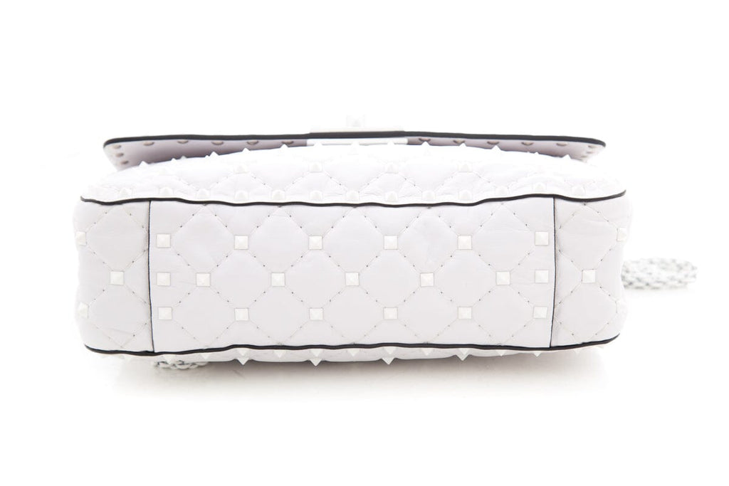 Valentino White Rockstud Small Cross-Body Handbag