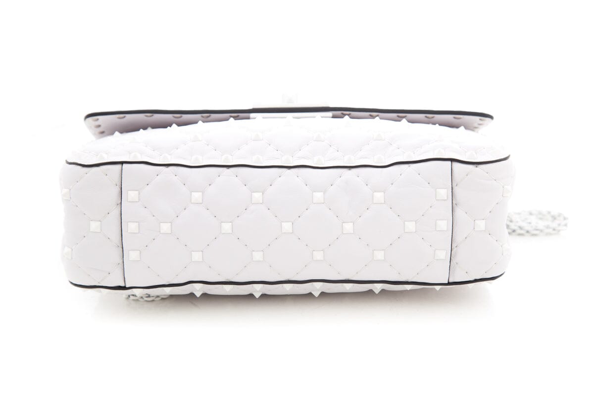 Valentino White Rockstud Small Cross-Body Handbag