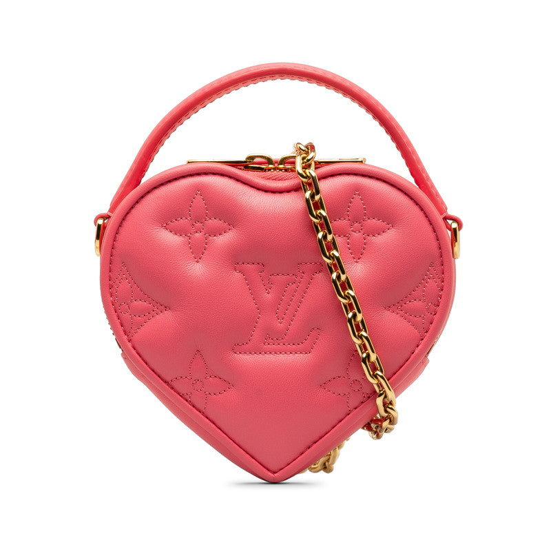 Louis Vuitton Bubblegram Pop Hart Handbag Chain Shoulder Bag 2WAY M81893 Dragon Fruit Pink Leather  Louis Vuitton