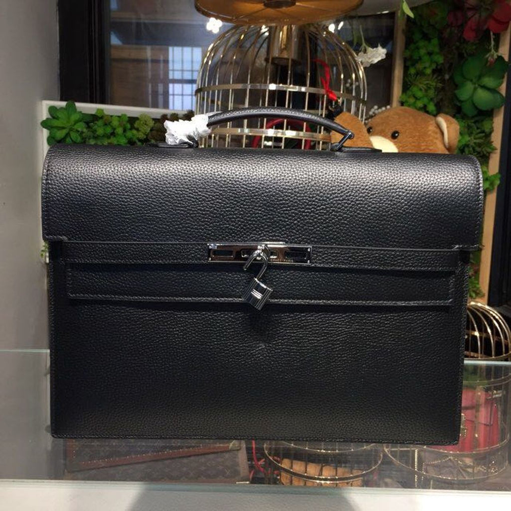 HM Kelly Depeche Black For Women Palladium Hardware 15in/38cm
