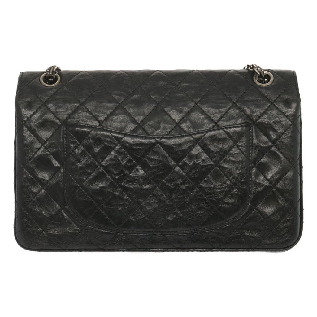 CHANEL 2.55 Matelasse Chain Bag Aged Calfskin Black A37586 CC 67618A
