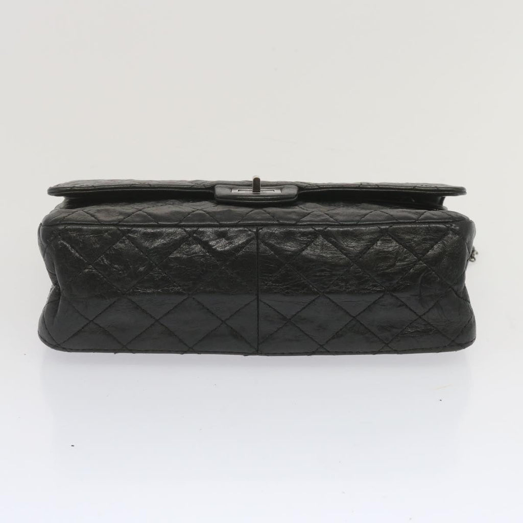 CHANEL 2.55 Matelasse Chain Bag Aged Calfskin Black A37586 CC 67618A