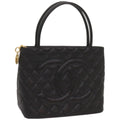 CHANEL Standard Tote Bag Caviar Skin Black CC 67624SA