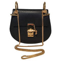 NWOT Chloe Mini Drew Black Leather Saddle Bag