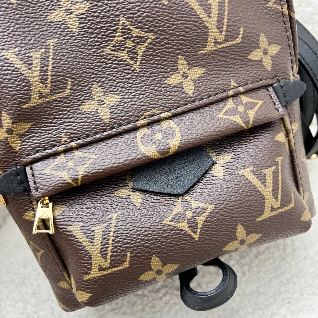 LV Palm Springs Mini Backpack in Monogram Canvas and GHW