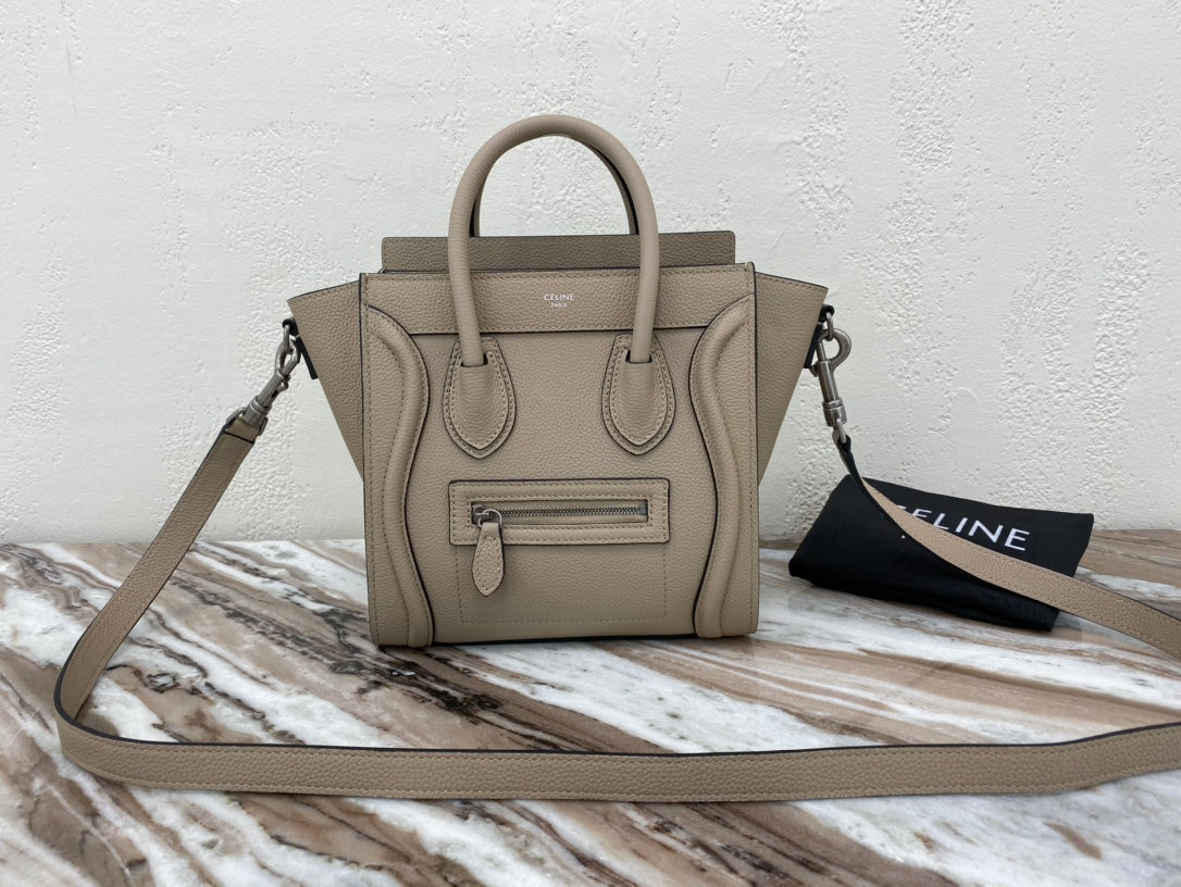 GLAMI Nano LuGucciage Bag In Drummed Light Brown For Women 8in/20cm 189243DRU.03UN