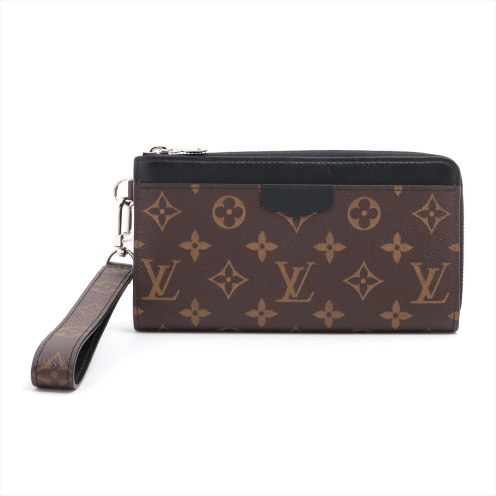 Louis Vuitton Monogram Makassar Zippy Dragon M69407 Black X Brown Round Zip Wallet