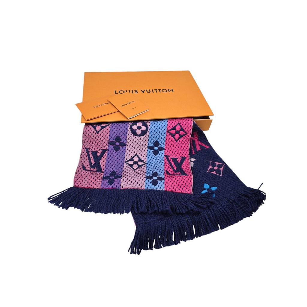 Louis Vuitton Rainbow Logomania Wool Silk Scarf