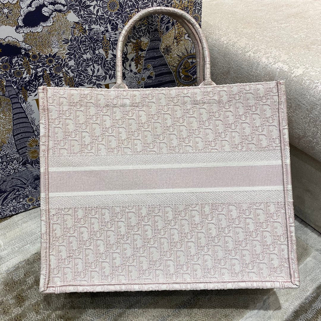 GLAMI Large Book Tote Rose Des Vents Oblique Embroidery, Pink, For Women WomenÃ¢â‚¬â„¢s Handbags, Shoulder Bags, 42cm CD