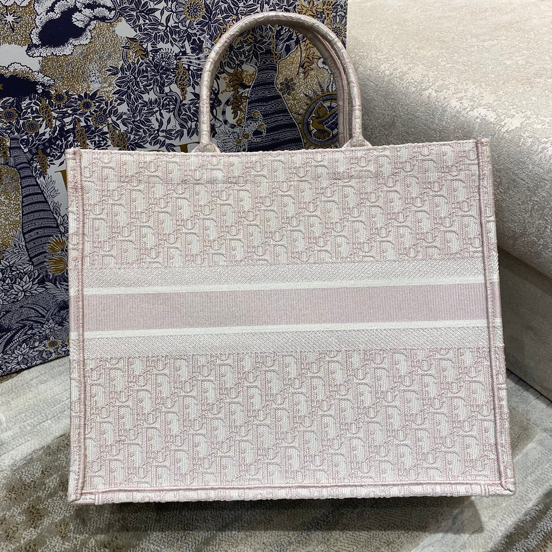 GLAMI Large Book Tote Rose Des Vents Oblique Embroidery, Pink, For Women WomenÃ¢â‚¬â„¢s Handbags, Shoulder Bags, 42cm CD