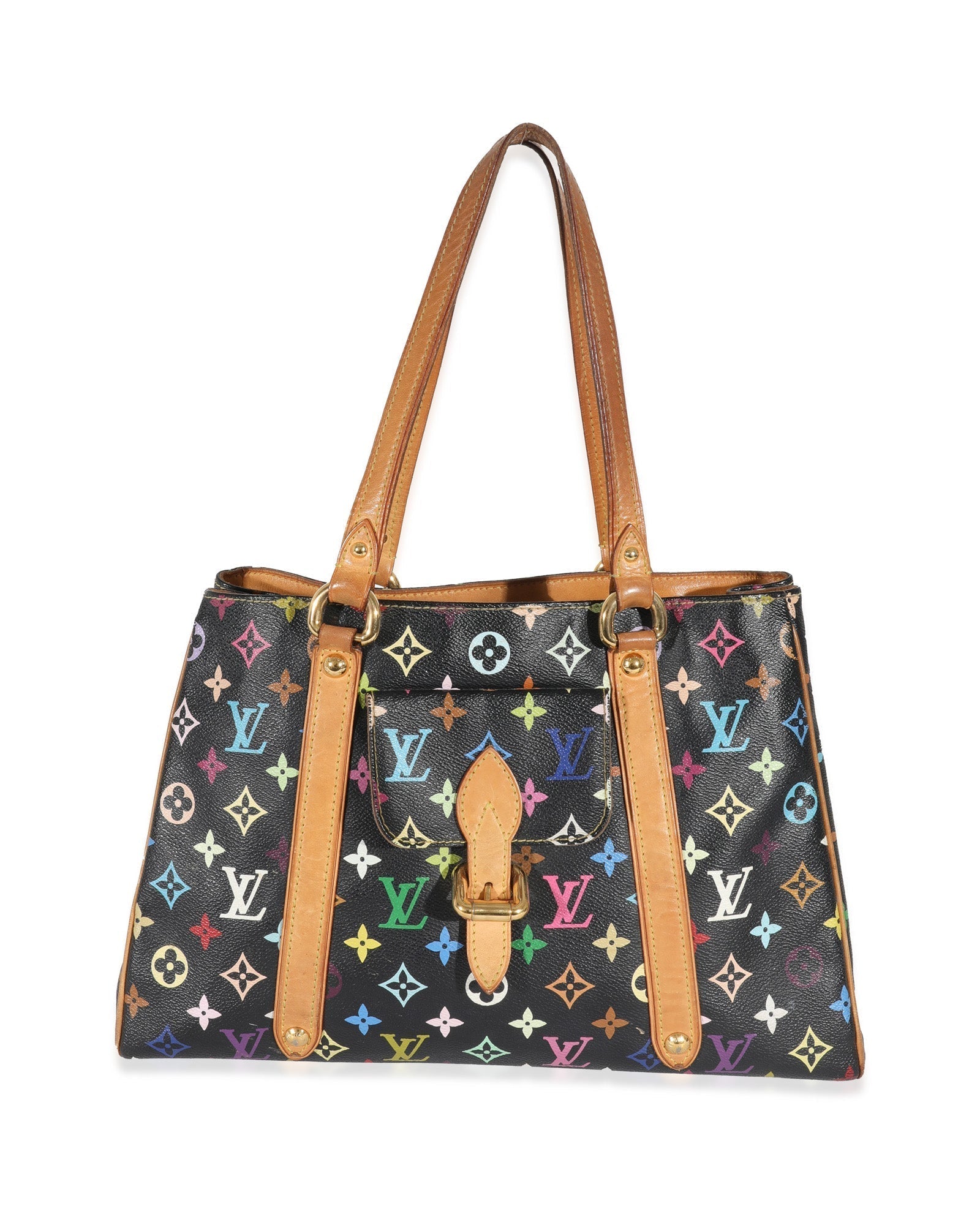 Louis Vuitton x Takashi Murakami Black Monogram Multicolore Aurelia MM