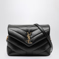 Saint Laurent Black Quilted Leather Loulou Toy Bag Women