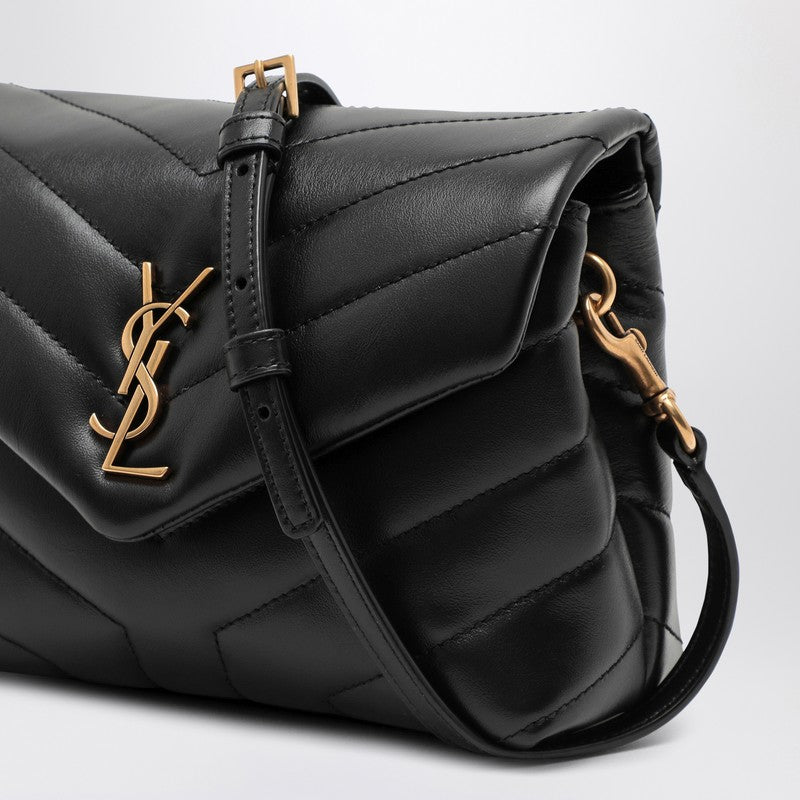 Saint Laurent Black Quilted Leather Loulou Toy Bag Women