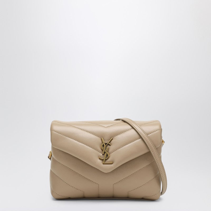 Saint Laurent Beige Quilted Leather Loulou Toy Bag Women