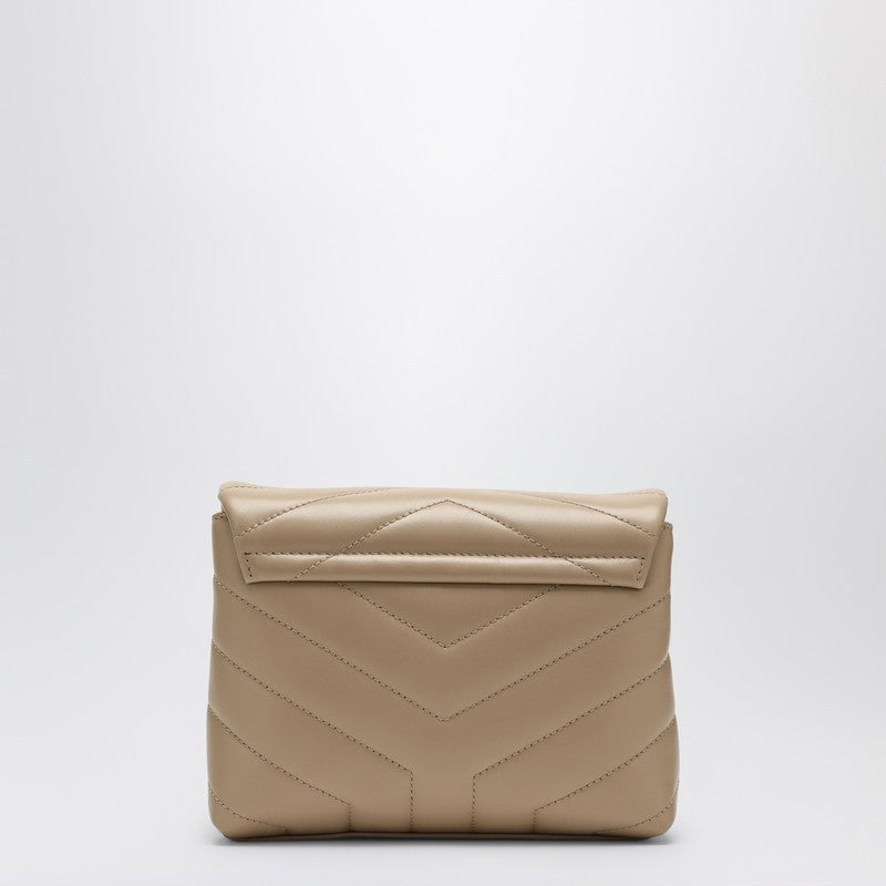 Saint Laurent Beige Quilted Leather Loulou Toy Bag Women