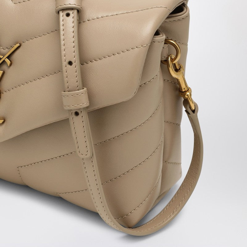 Saint Laurent Beige Quilted Leather Loulou Toy Bag Women