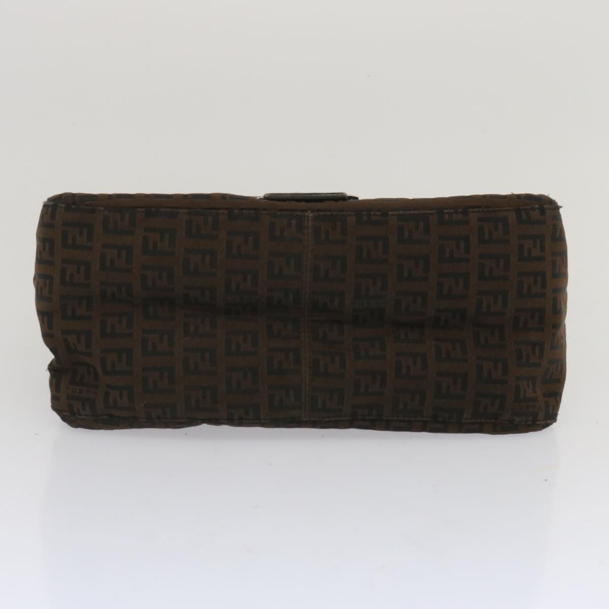 FENDI Zucchino Canvas Mamma Baguette Shoulder Bag Brown 67996