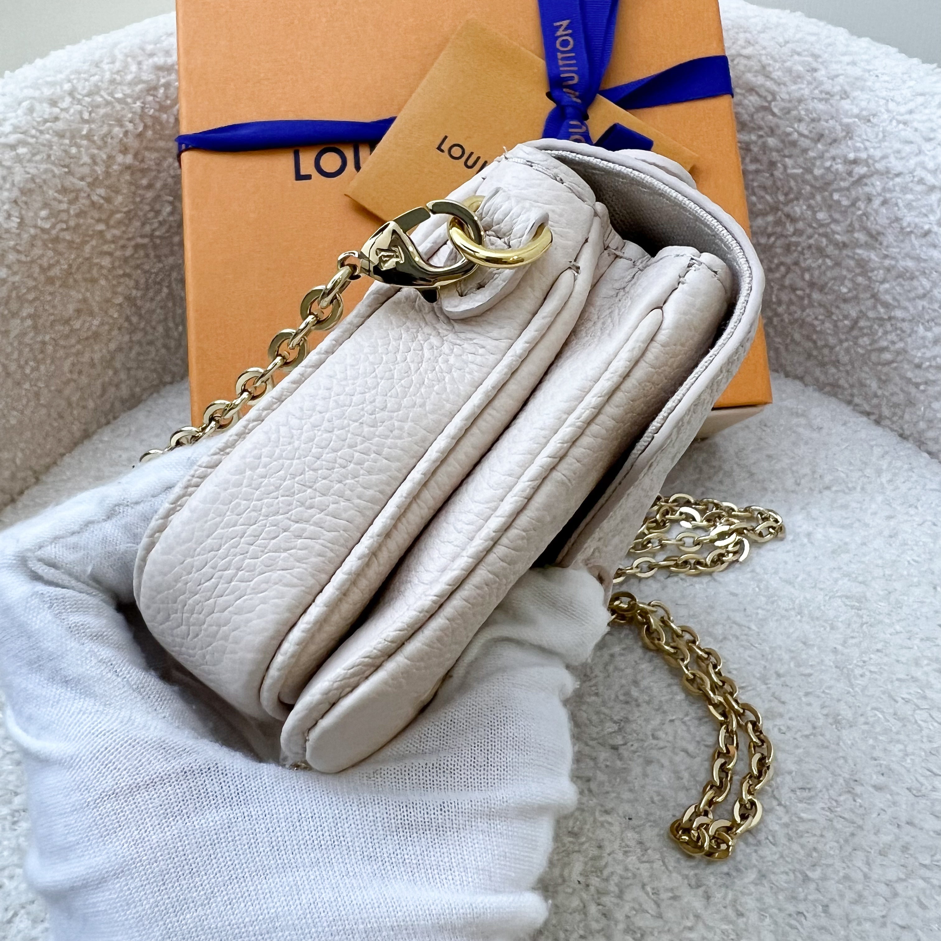 LV Micro Metis in Cream Empreinte Leather and GHW