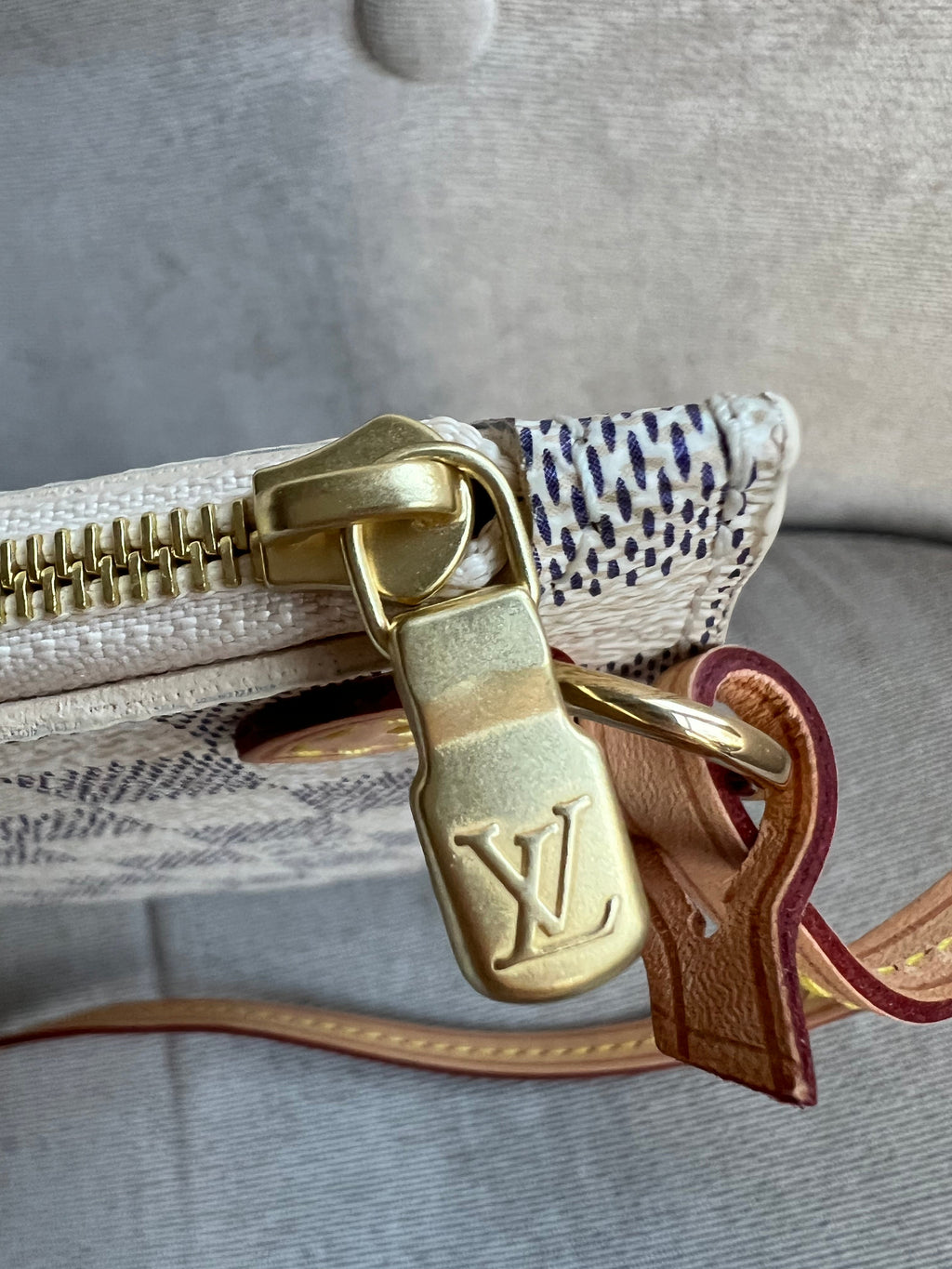 Louis Vuitton Pouch (from Neverfull MM) in Damier Azur