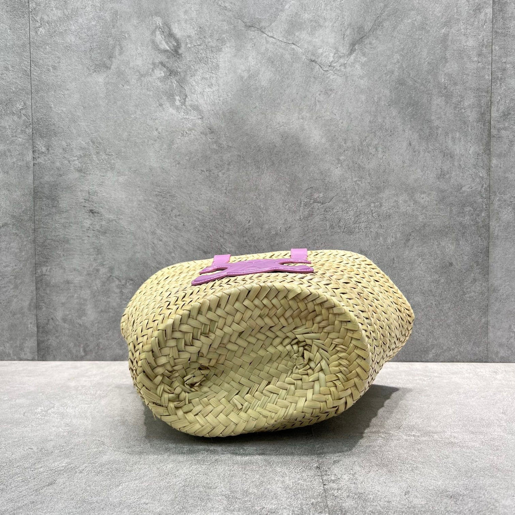GLAMI Teen Triomphe GLAMI Classic Panier In Palm Leaves And Lizard Violet For Women 8in/20cm