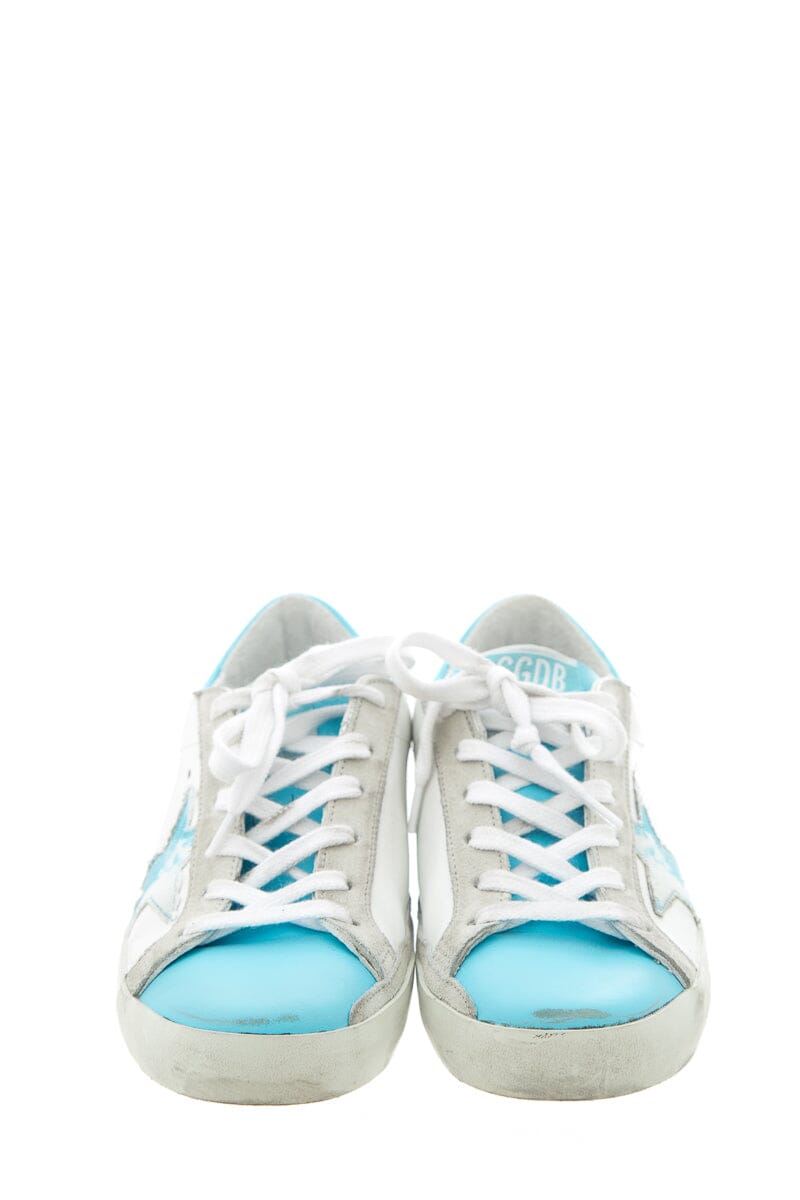 Golden Goose Blue Tie Dye Star "Float On"  Sneakers SZ 35