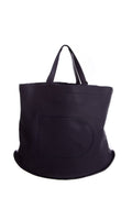 Delvaux Navy Grained Leather Pin Cabas Shoulder Strap Tote