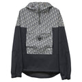 Dior x Shawn Stussy Blurred Oblique Anorak Hoodie in Blue Polyester