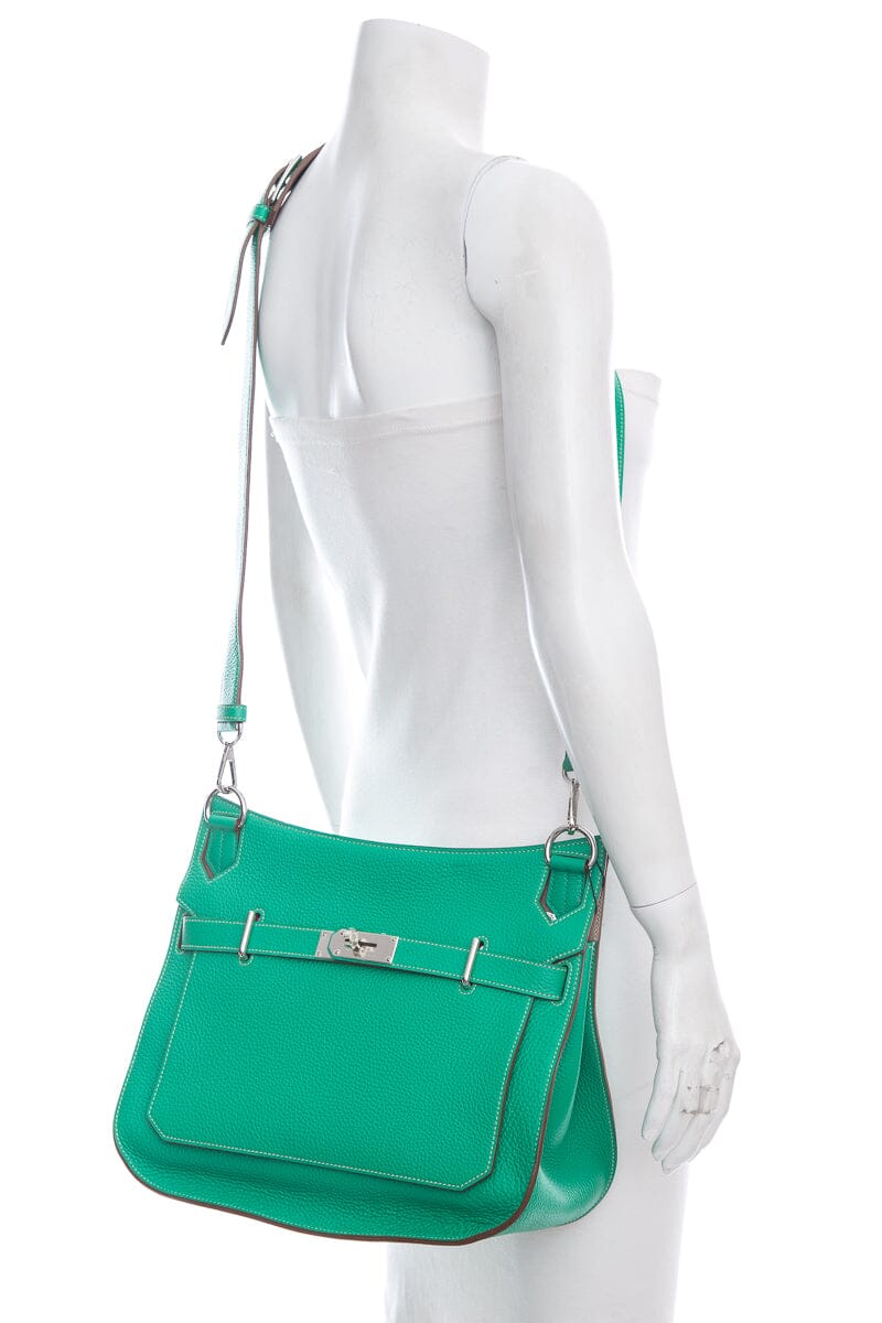 HermÃƒÆ’Ã‚Â¨s Green Jypsiere 31 CM Handbag