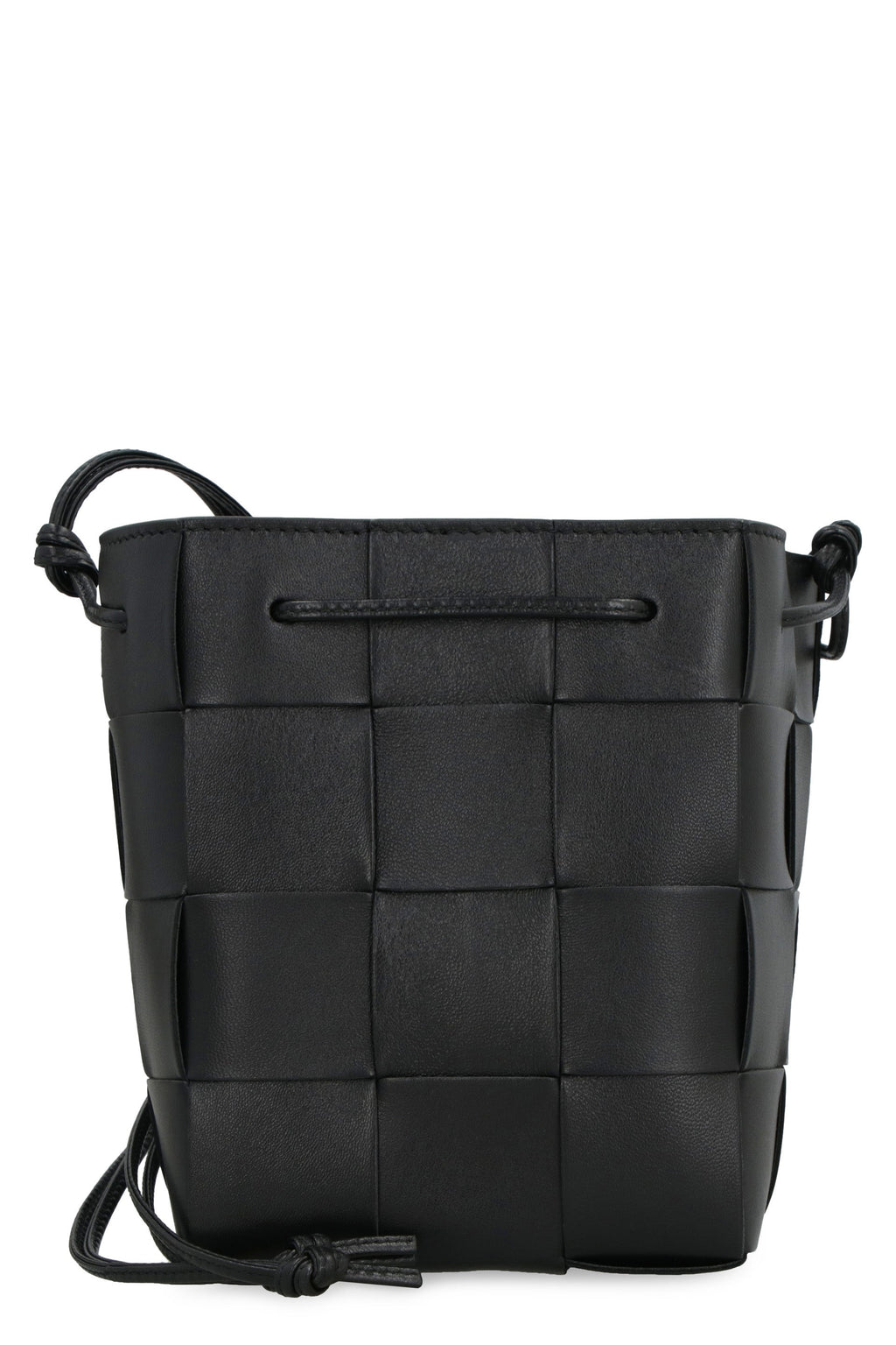 CASSETTE LEATHER BUCKET BAG