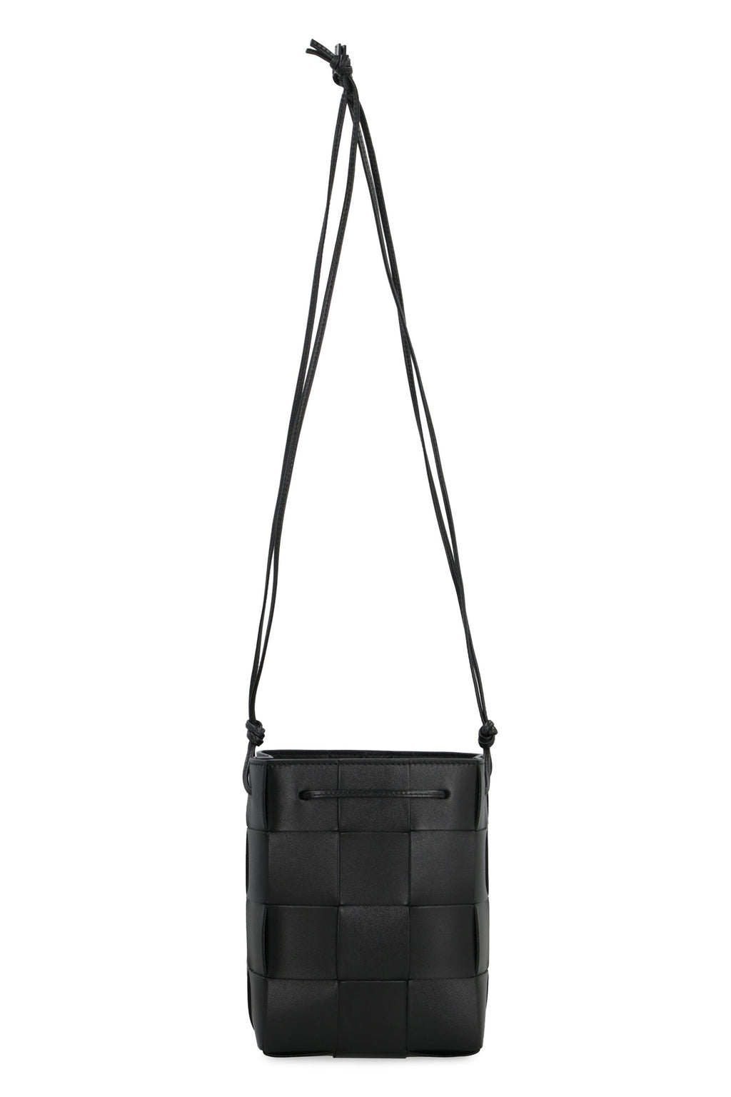 CASSETTE LEATHER BUCKET BAG