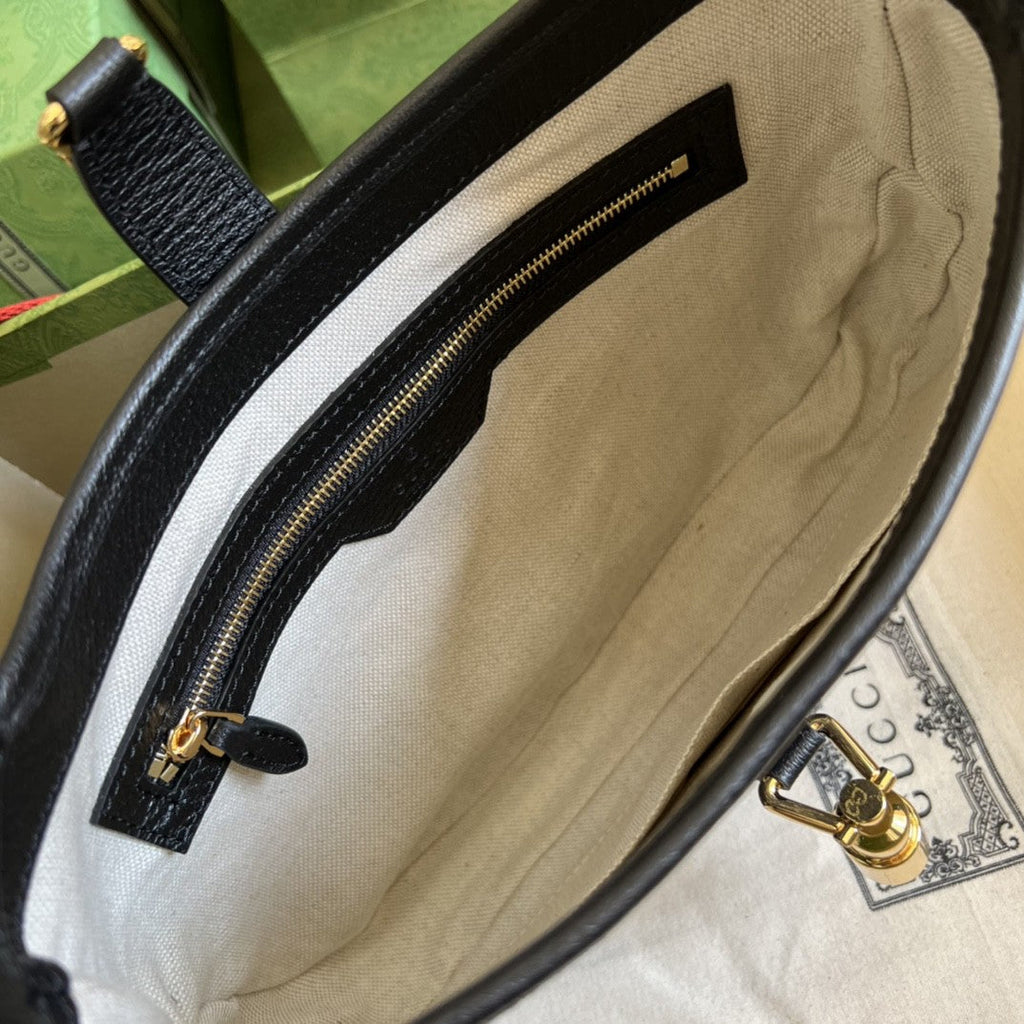 Glami Jackie 1961 Small Shoulder Bag Black And Ivory Glami Denim Jacquard For Women 11in/28cm 678843 UN3AG 1294