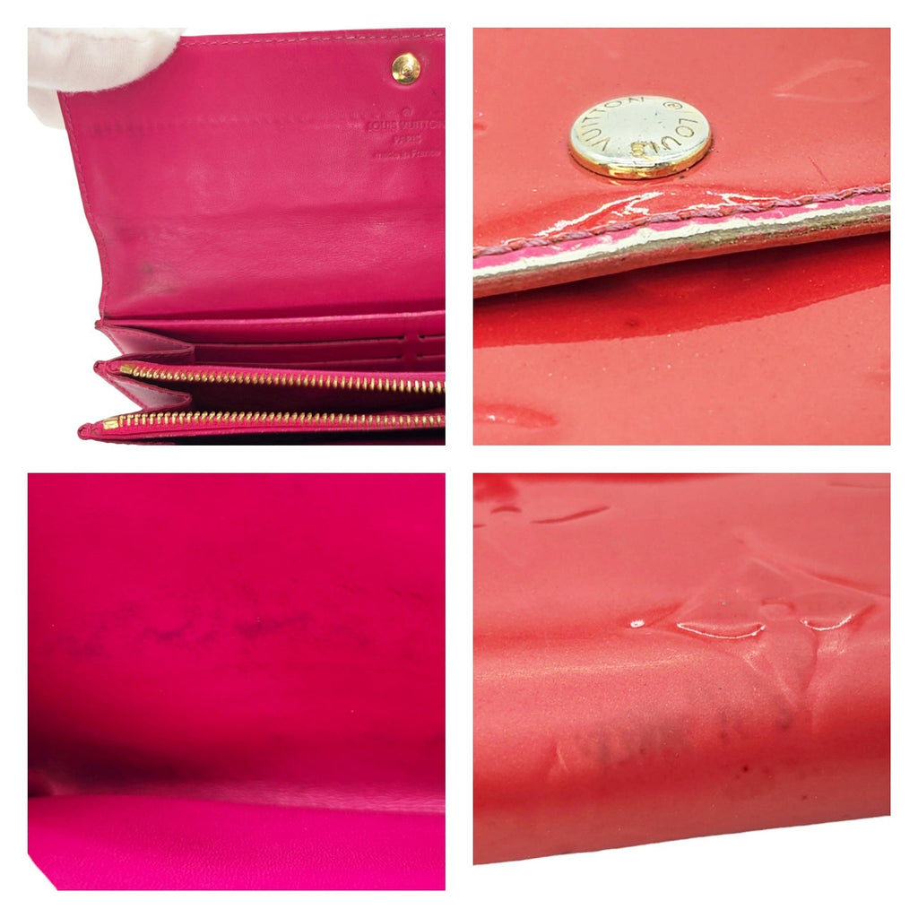 Louis Vuitton Monogram Sarah Vernis Wallet Rose Pop