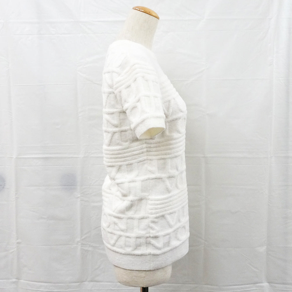 Louis Vuitton  Logo y RW212W White L Wool Italian Made  Apparel Women's Dress