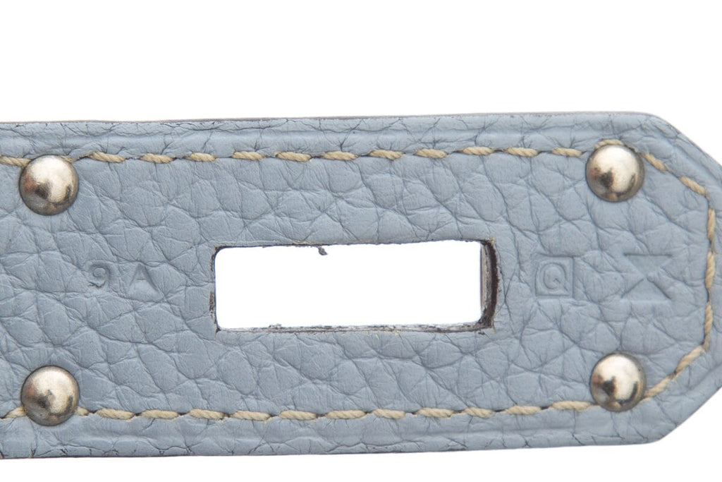 HermÃƒÆ’Ã‚Â¨s Jypsiere 28cm Clemence in Blue Jean Cross-Body